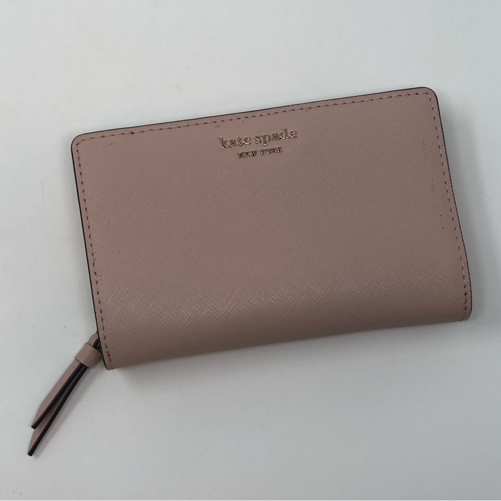 kate spade Dusty Pink Saffiano Zip Wallet - Picture 9 of 10